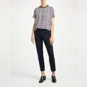 Joseph 'Finley' Gabardine Straight Leg Pants Italian Bi‑Stretch Twill Black US 8